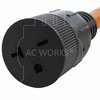 Ac Works 1FT 50A 14-50 Piggy-Back Plug with 6-20R Connector Adapter Cord PB1450620